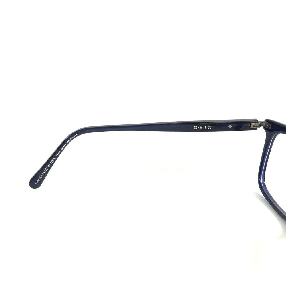 O-SIX Eyeglasses Frames OV-817 C.1157/T1157 Blue Rectangle Full Rim 56-17-135